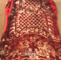 Extremely rare exquisite Vivienne Tam full length velour batik dress size 4 NEW