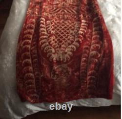 Extremely rare exquisite Vivienne Tam full length velour batik dress size 4 NEW