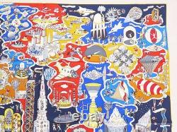 Extremely rare new old stock HERMES Carre 90 World Expo Large Scarf Stole Shawl