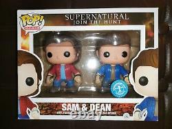 Funko Pop! Television Sam and Dean 2 pack, exclusive, Extremely Rare, near mint