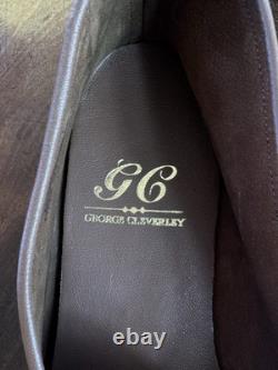 George Cleverley Bespoke Shoes Brown Suede Ostrich Apron Extremely Rare UK10