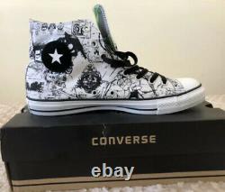 Gorillaz Converse Shoes White/Black High Top Size 10 EXTREMELY RARE