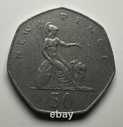 Great Britain 1978 50p New Pence Coin Thick Old Style Crusted Extremely Rare