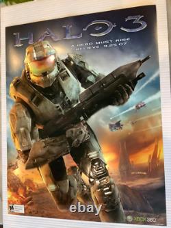 Halo 3 Extremely rare Embossed Promo Poster Xbox New Mint Condition Master Chief