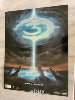 Halo 3 Extremely rare Embossed Promo Poster Xbox New Mint Condition Master Chief