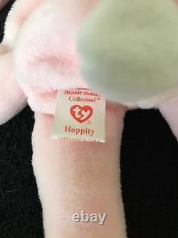 Hoppity TY Beanie Baby-EXTREMELY RARE ERRORS-MWMT-HOLY GRAIL FOR COLLECTORS