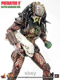 Hot Toys Hottoys Mms 45 14' Extremely New Rare Predator 2 Battle Damaged Version