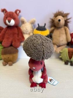 Jellycat Extremely Rare Retired Fungi Forager Squirrel, New With Tags, Genuine