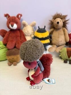 Jellycat Extremely Rare Retired Fungi Forager Squirrel, New With Tags, Genuine