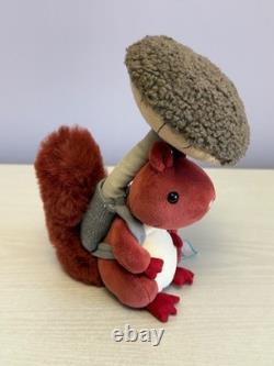 Jellycat Extremely Rare Retired Fungi Forager Squirrel, New With Tags, Genuine