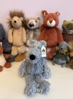 Jellycat Extremely Rare Retired Small Grey Scamp Wolf, BNWT New, Genuine