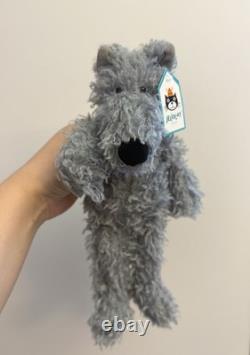 Jellycat Extremely Rare Retired Small Grey Scamp Wolf, BNWT New, Genuine