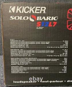 Kicker Solo-Baric S12L7 DUAL 4 OHM RARE OLD SCHOOL EXTREMELY HARD TO FIND NEW