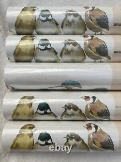 Laura Ashley Garden Birds Wallpaper, Extremely Rare, 5 Rolls, Same Batch Numbers