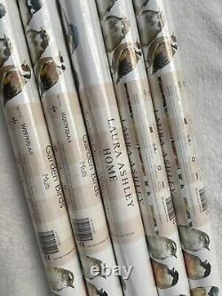 Laura Ashley Garden Birds Wallpaper, Extremely Rare, 5 Rolls, Same Batch Numbers