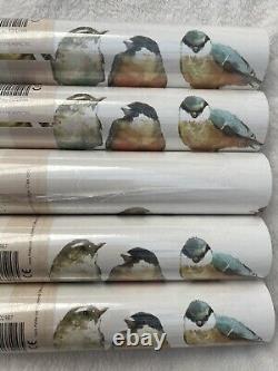 Laura Ashley Garden Birds Wallpaper, Extremely Rare, 5 Rolls, Same Batch Numbers