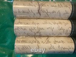 Laura Ashley Wallpaper Script Nutmeg/Sand -3 ROLLS- EXTREMELY RARE Vintage