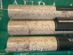 Laura Ashley Wallpaper Script Nutmeg/Sand -3 ROLLS- EXTREMELY RARE Vintage