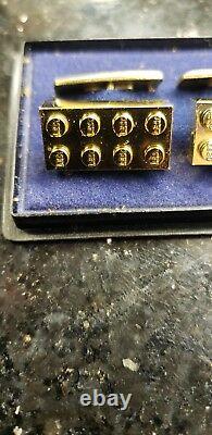 Lego 1970's Service Gold Plated Cufflinks. Extremely Rare! Beautiful Condition