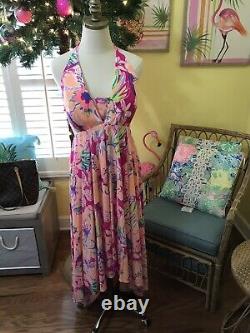 Lilly Pulitzer NWT Gizelle Maxi Magenta Tipping Point Size M EXTREMELY RARE FIND