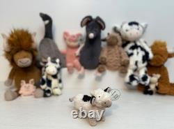 Little Jellycat Extremely Rare Barn Buddy Cow Squeak Toy, New With Tags, Genuine
