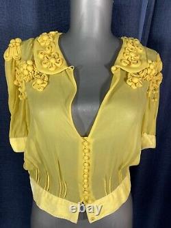 Louis Vuitton RUNWAY EXTREMELY RARE ABSOLUTELY GORGEOUS silk blouse top 40 S M