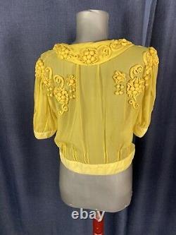 Louis Vuitton RUNWAY EXTREMELY RARE ABSOLUTELY GORGEOUS silk blouse top 40 S M