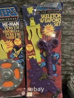 Masters Of The Universe Weapon Set He Man Skeletor New Extremely Rare