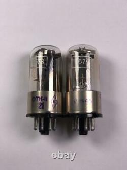 Matched pair Extremely rare 1578 6N8S audiophile 6H8S 6SN7 Metal base