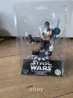 Mickey Mouse Anakin Bobble Head Figure Extremely Rare Brand New In Packaging