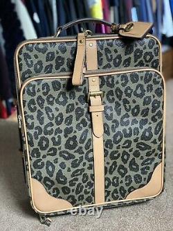 Mulberry Black & Birds Nest Leopard Travel Suitcase Trolley EXTREMELY RARE NEW