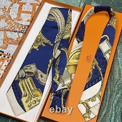 NEW Authentic Hermes Tie Scarf Print Grand Manege EXTREMELY RARE 90s