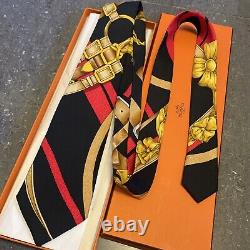 NEW Authentic Hermes Tie Scarf Print Grand Manege EXTREMELY RARE 90s