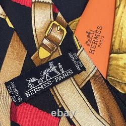 NEW Authentic Hermes Tie Scarf Print Grand Manege EXTREMELY RARE 90s