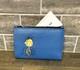 New Coach X Peanuts Blue Slim Bifold Wallet Pigpen Snoopy Extremely Rare