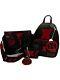 New Extremely Rare Loungefly Black Widow Mini Backpack Bag Purse Wallet Set Nwt