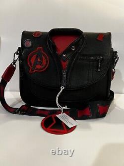 NEW EXTREMELY RARE Loungefly Black Widow Mini Backpack Bag Purse Wallet Set NWT