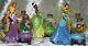 New Set Of Five Disney Mini Princesses With Snow Globes Extremely Rare