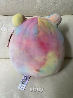 NWT Squishmallow 8 Tie Due Rainbow Wendy Frog Rare Extremely Hard To find