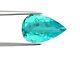Natural Extremely Rare Flawless Mozambique Paraiba Tourmaline Pear 9.37cts Gia