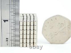 Neodymium disc magnets. Small & Tiny 2mm 3mm 4mm 5mm 6mm N35 N52 N55 rare earth