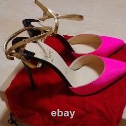 New CHRISTIAN LOUBOUTIN pink color pump Women's high heels extremely Rare 153