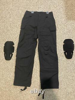 New Extremely Rare 36 L Crye Precision All Weather Black Field Pants + Kneepads