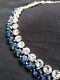 New Extremely Rare Authentic Swarovski Hot Montana Blue Double Collar Necklace