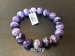 New Extremely Rare Bi Colour Amethyst Stretchable Beaded Bracelet