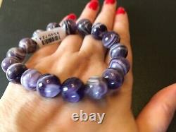 New Extremely Rare Bi Colour Amethyst Stretchable Beaded Bracelet