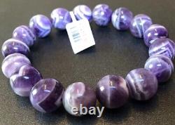 New Extremely Rare Bi Colour Amethyst Stretchable Beaded Bracelet