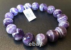 New Extremely Rare Bi Colour Amethyst Stretchable Beaded Bracelet