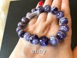 New Extremely Rare Bi Colour Amethyst Stretchable Beaded Bracelet