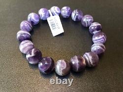 New Extremely Rare Bi Colour Amethyst Stretchable Beaded Bracelet